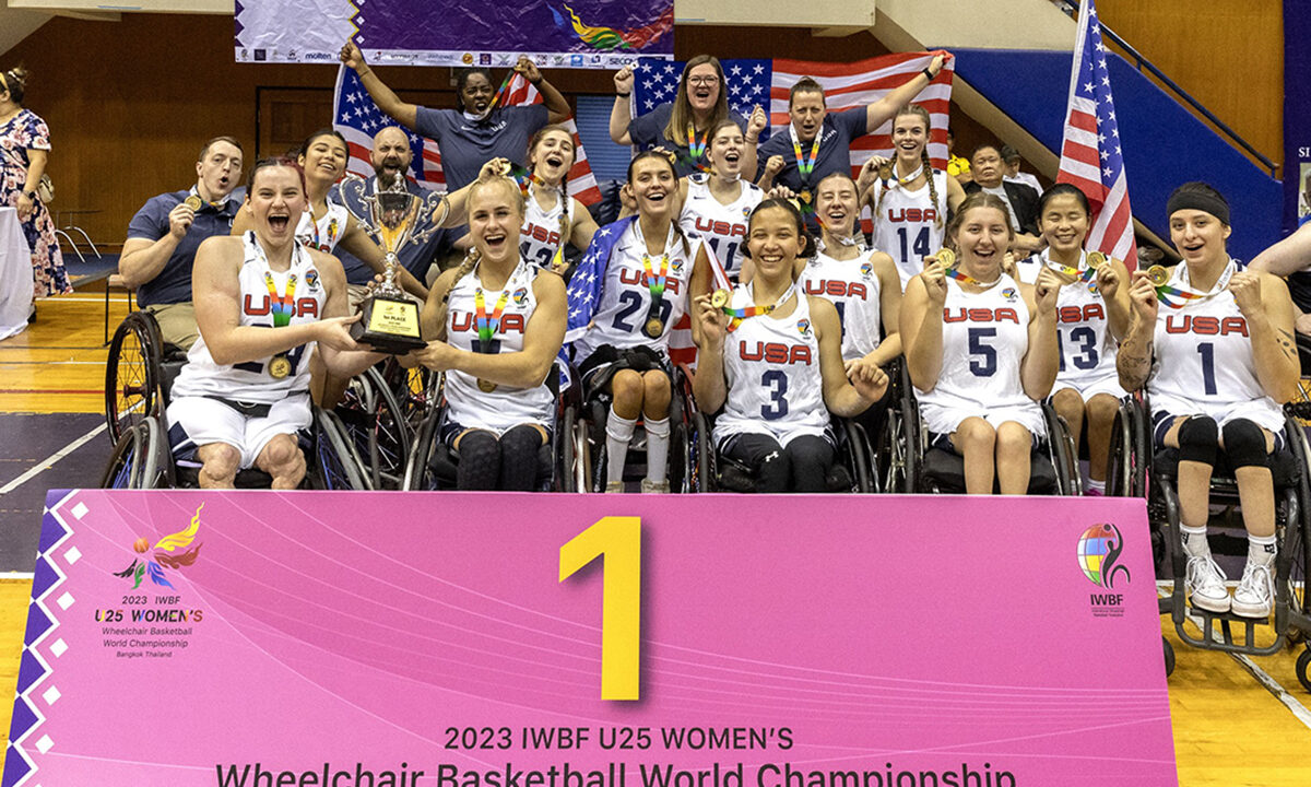 Team USA is pictured in Thailand after winning the gold medal.