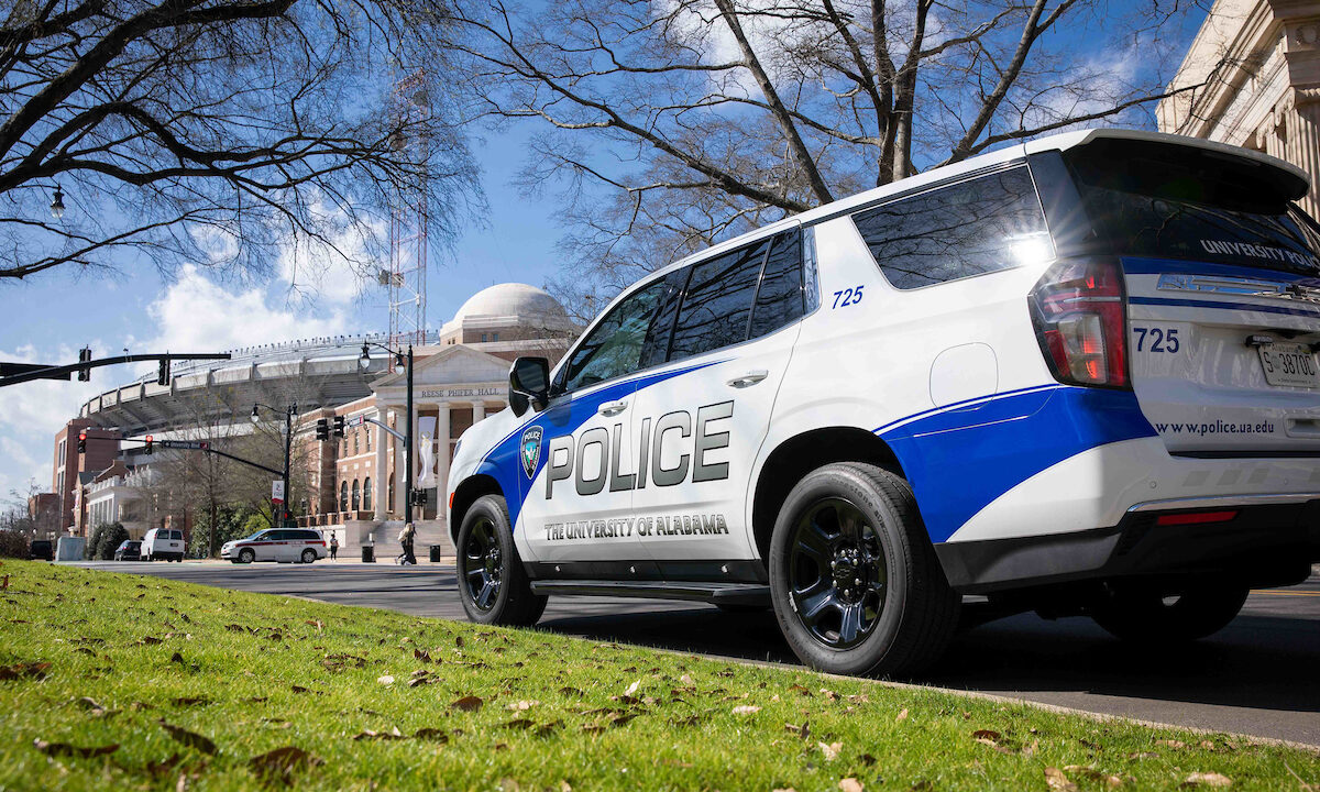 A University of Alabama police vehicle.
