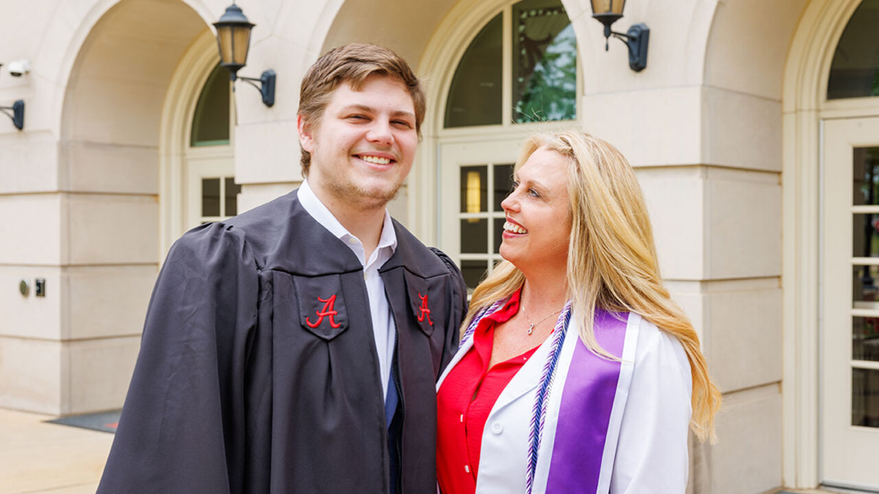 Bryant Campbell and Kimberly Fryer. Mother and son earn bachelor’s degrees at same time.