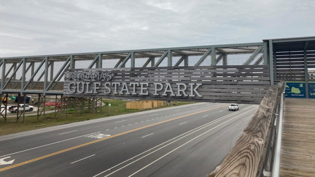 The Gulf State Park overpass in Gulf Shores Alabama