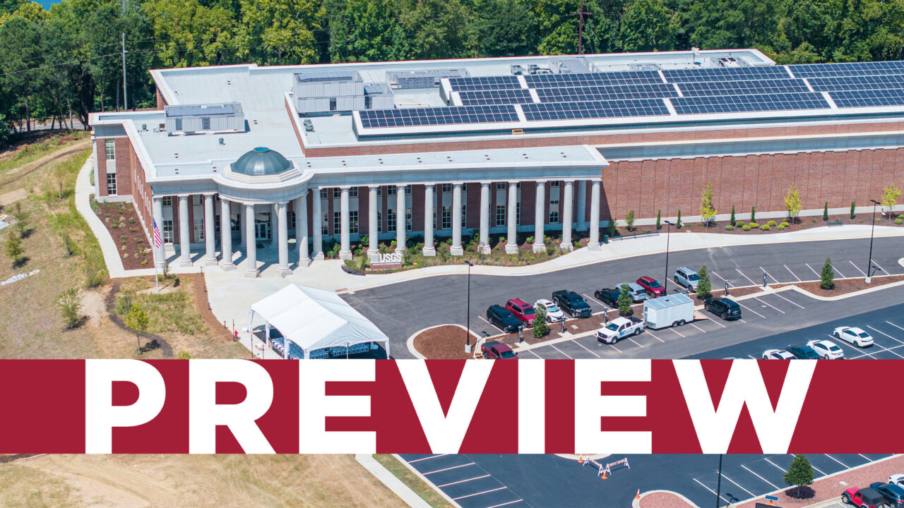 An aerial view of the new Hydrologic Instrumentation Facility