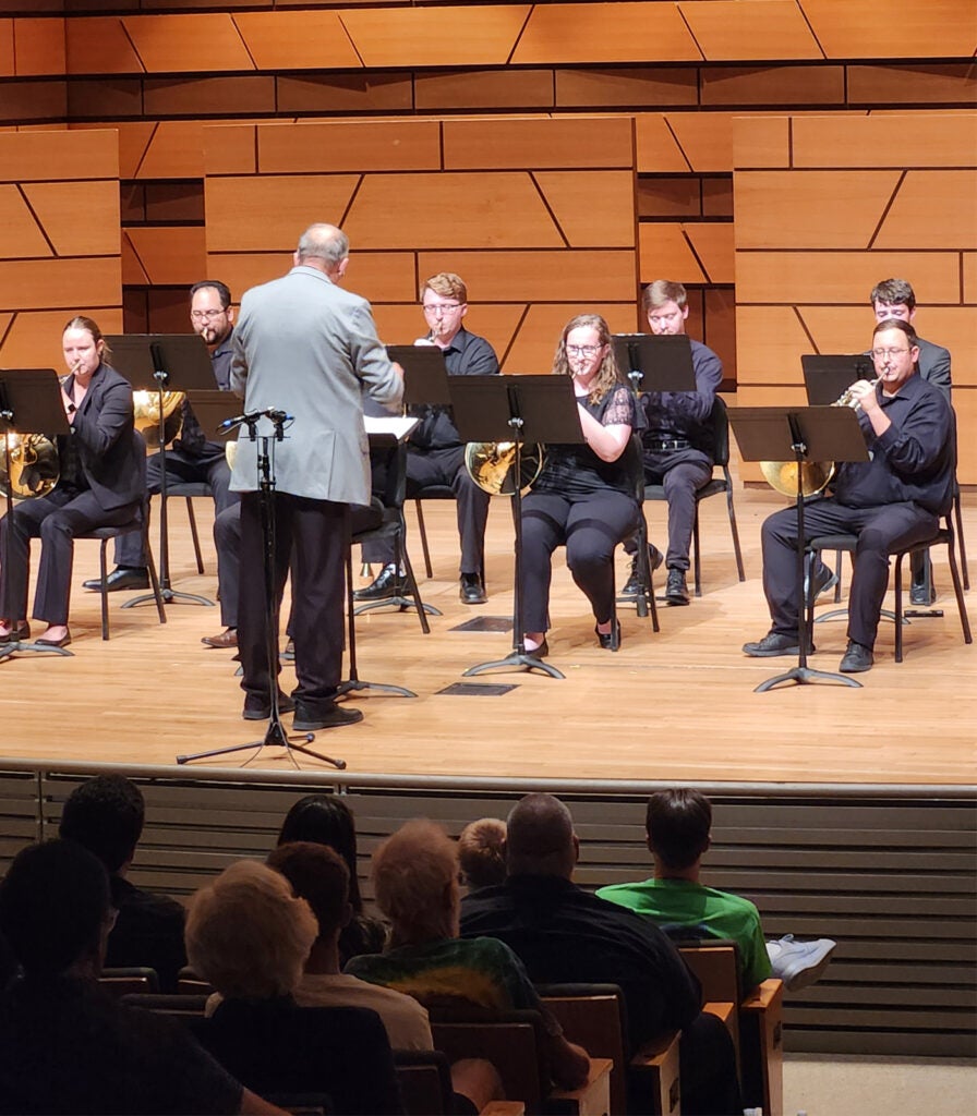 The Horn Octet performing for an audience