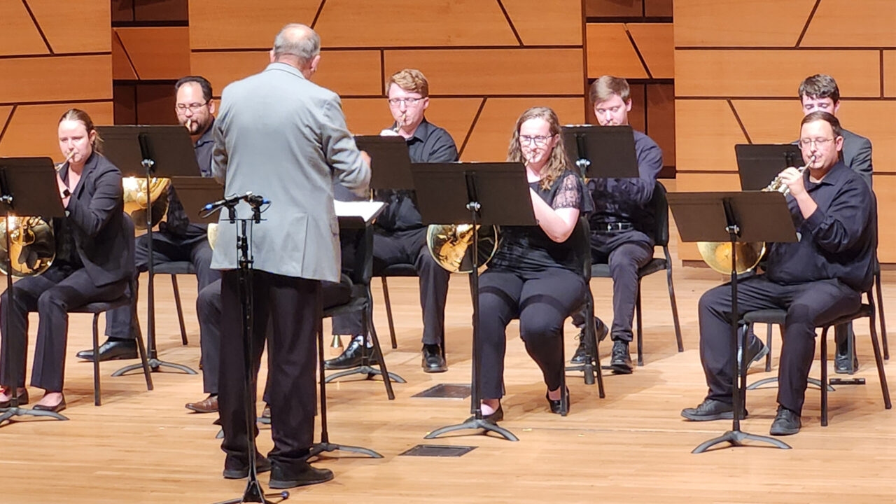 The Horn Octet performing for an audience