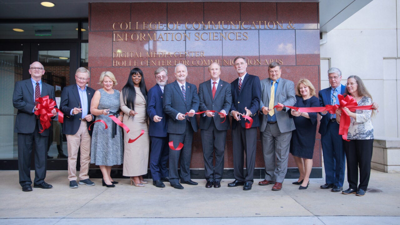 UA Cuts Ribbon on Holle Center for Communication Arts