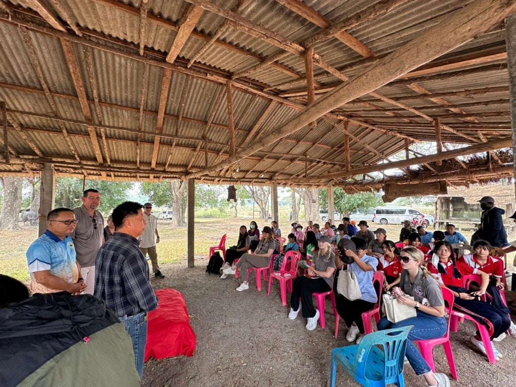 The scholars learning about Thai culture