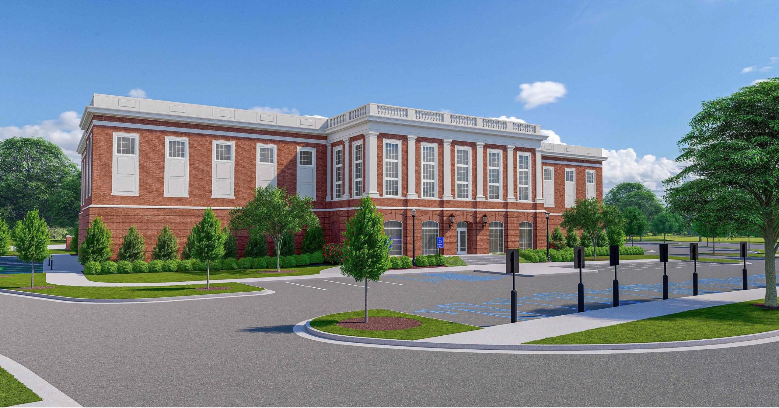 Rendering of the high performance computing and data center to be constructed at The University of Alabama. 