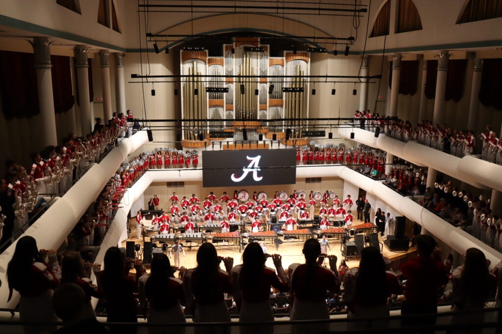 UA Million Dollar Band plays at the Spring Spectrum concert.