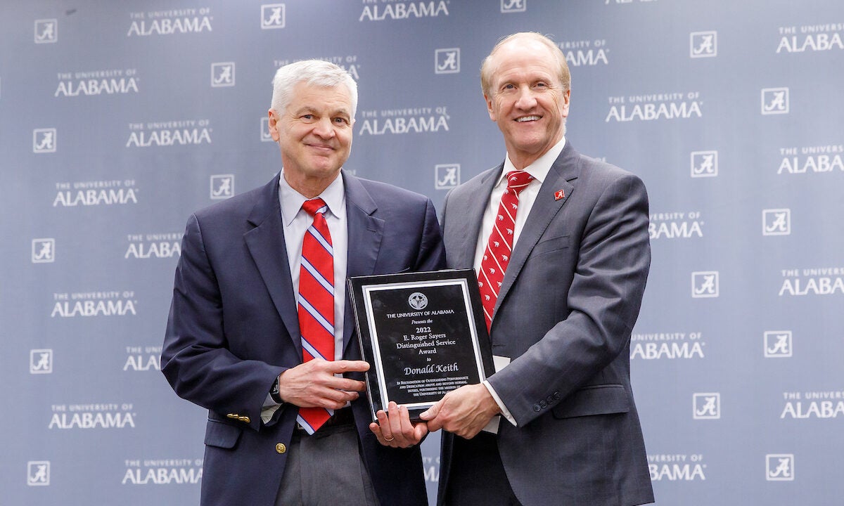 Dr. Donald Keith stands next to Dr. Stewart Bell