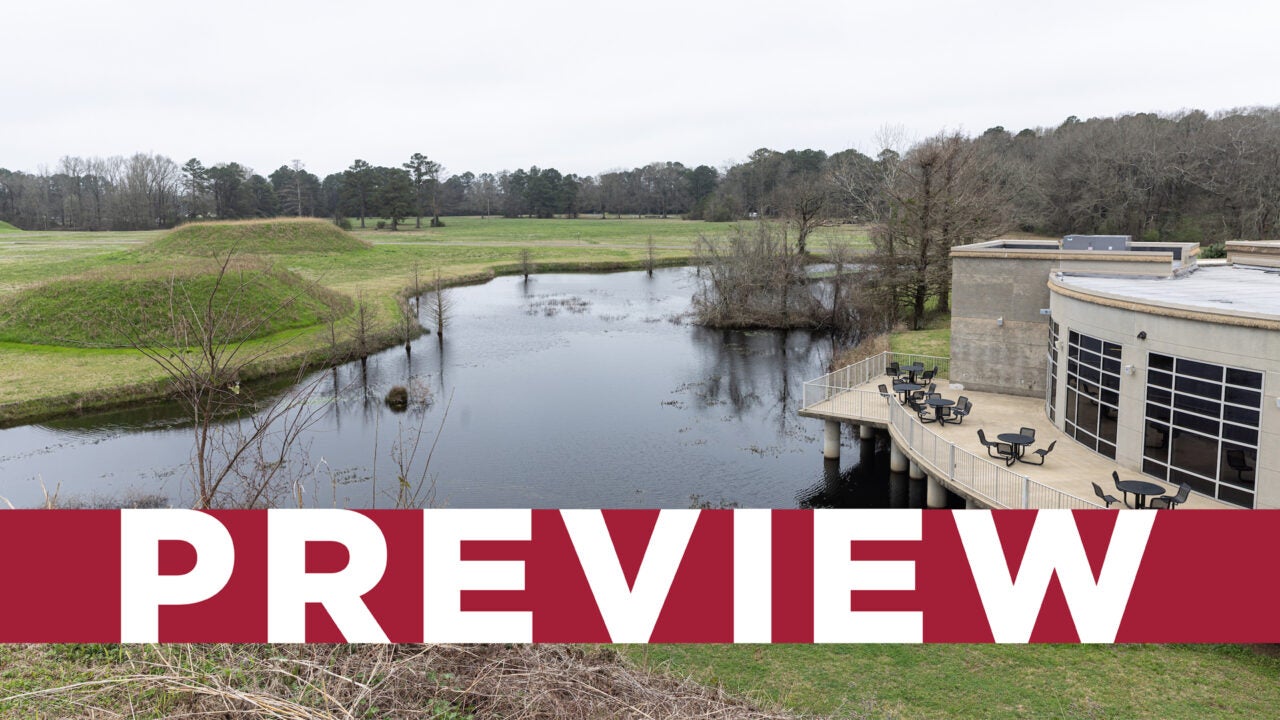 The landscape at Moundville Archaeological Park