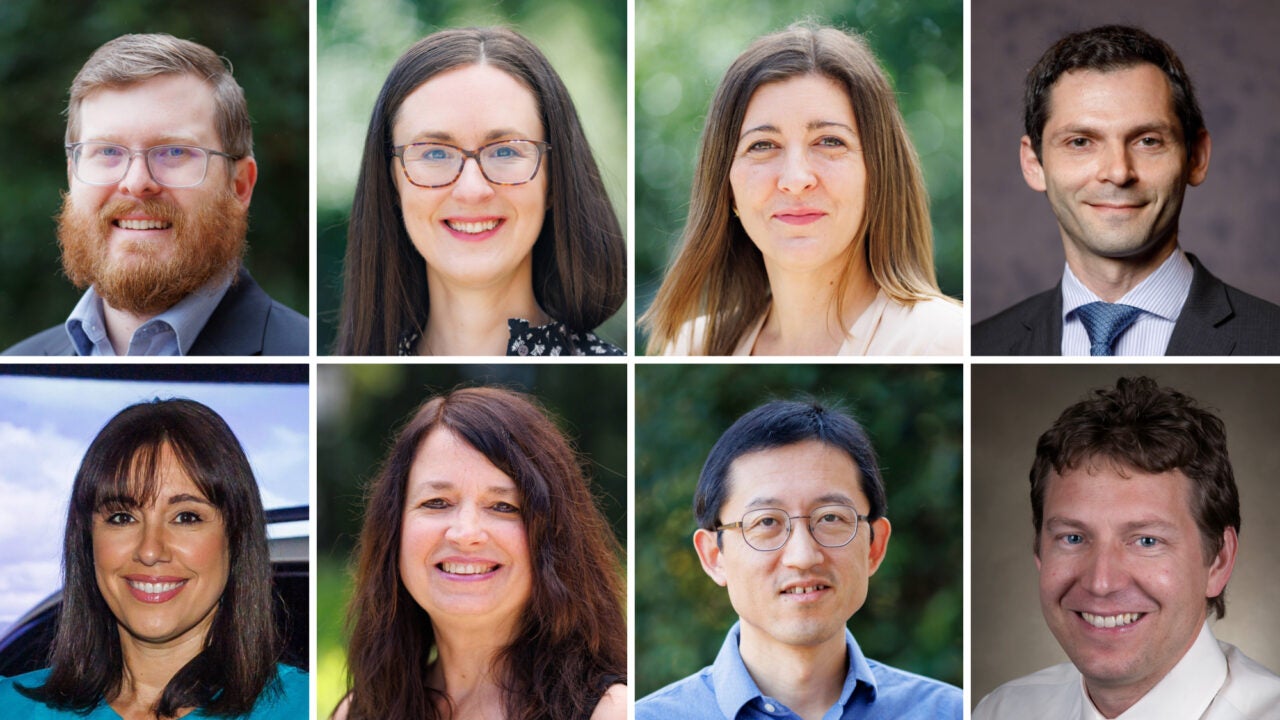 James Harris, Alison Hooper, Jessica Goethals, Sergei Gleyzer, Despina Stavrinos, Cheryl Toman, Xiangrong Shen, Randy Salekin, winners of the 2025 Faculty Research Award