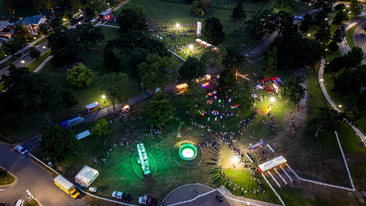 aerial view of Bama Jam