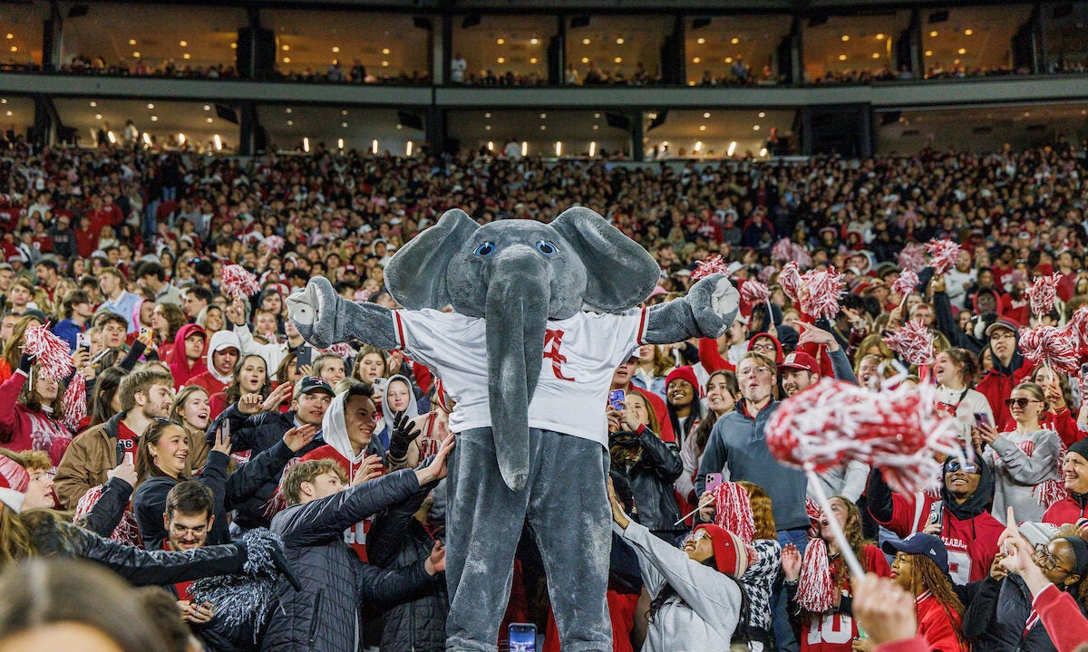 Big Al in the student section at a UA football game