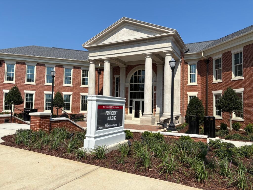 The front exterior of the Psychology Building