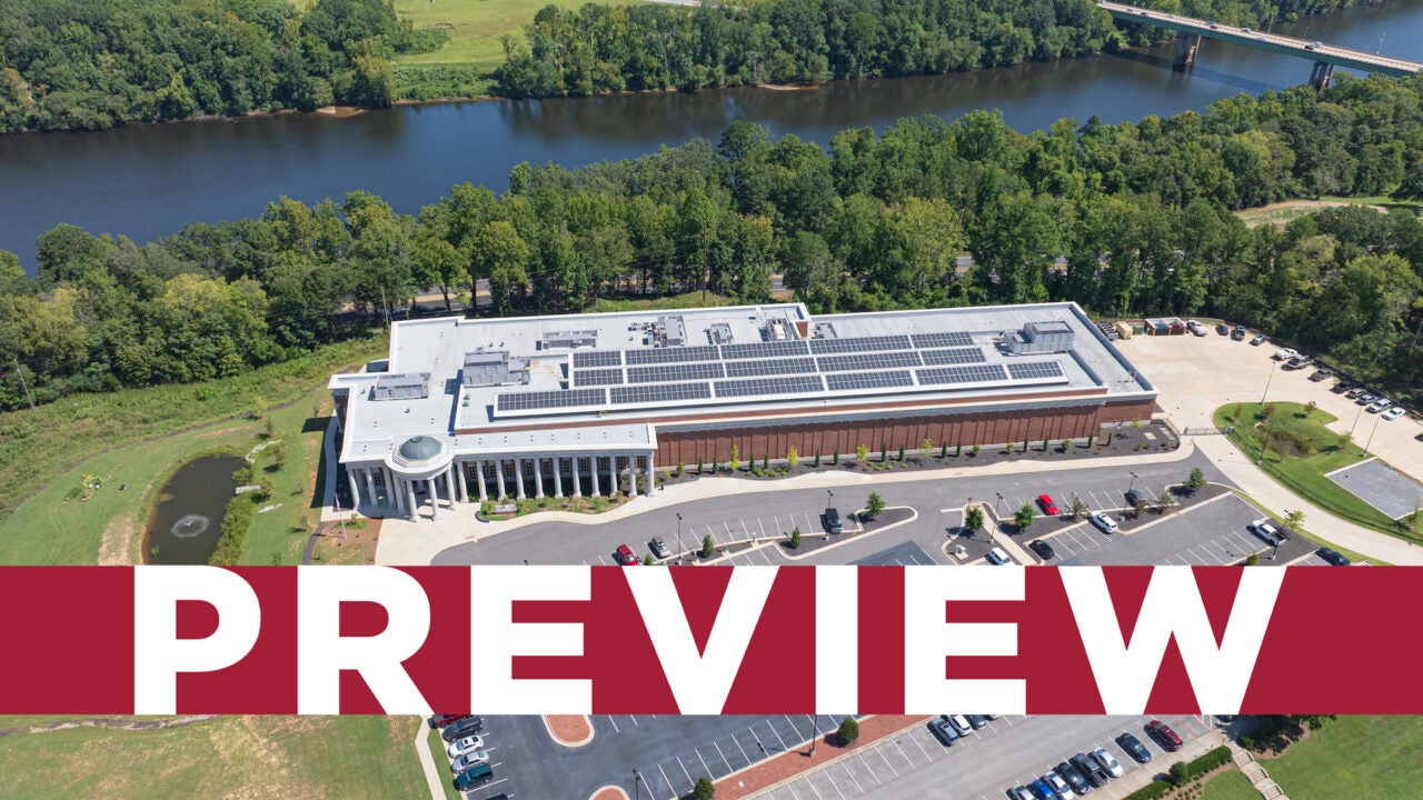 An aerial photo of the Hydrologic Instrumentation Facility