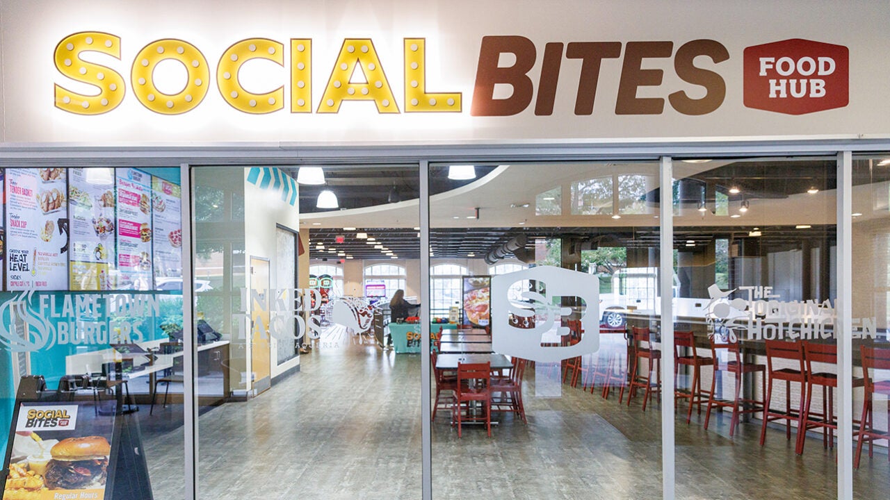 The entrance to the SocialBites area in Lakeside Dining.