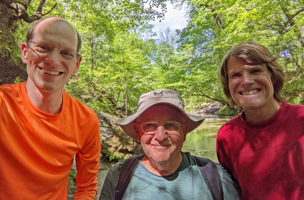 Research team members Adiel Klompmaker, George Martin and Andy Bowman
