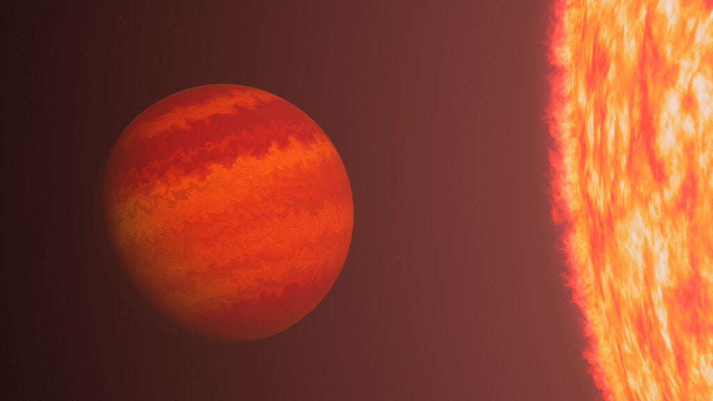 Grunblatt led the 2024 discovery of the exoplanet shown here in an artist's rendering. 
Image credit: Roberto Molar Candanosa/Johns Hopkins University