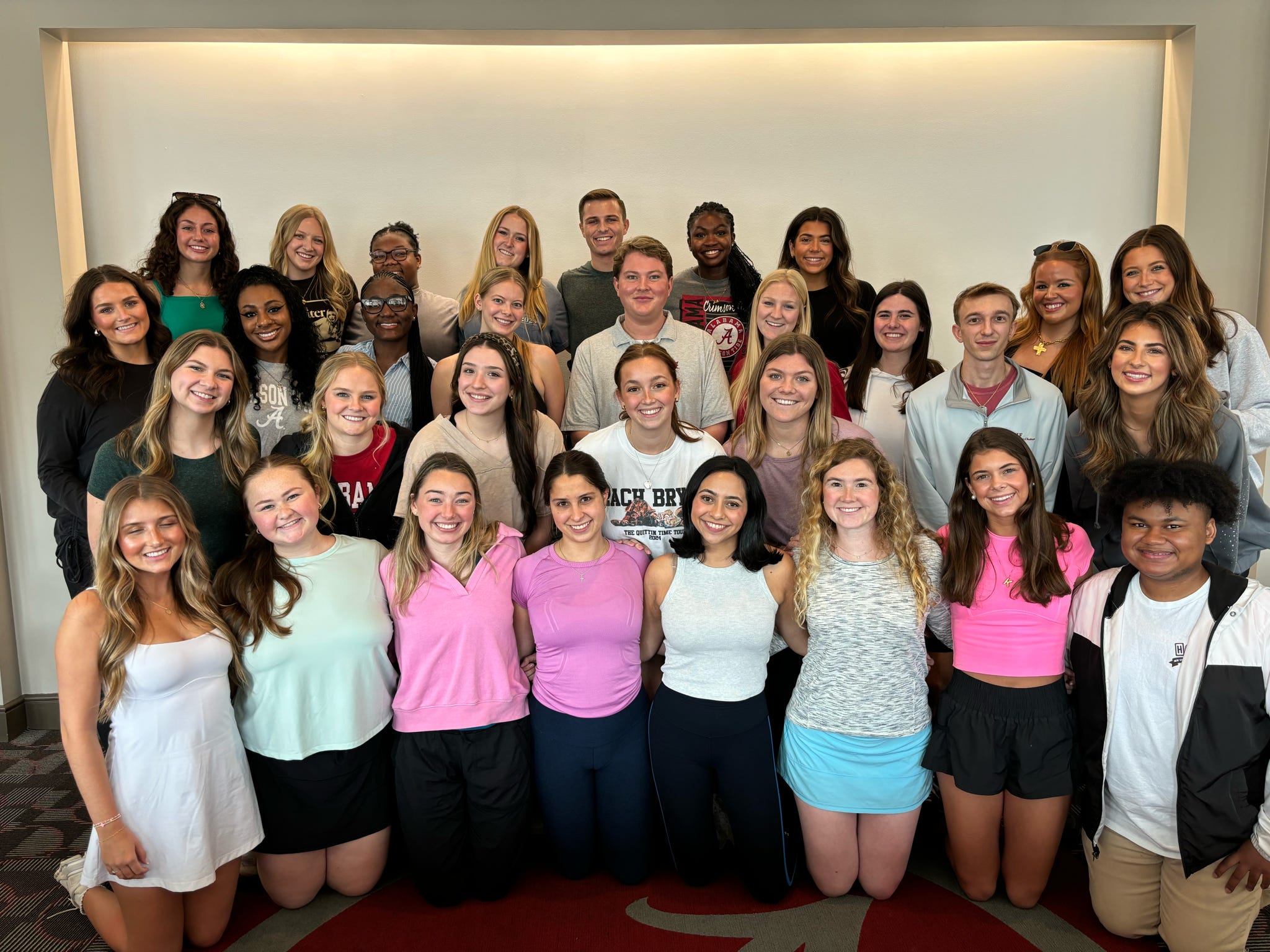 Group photo of student on the homecoming board