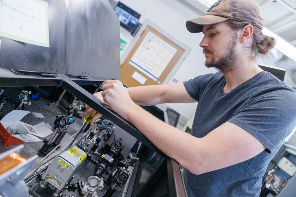 The QuanTime Lab is also doing experimental work building optical atomic clocks, which operate at a higher frequency and thus higher degree of accuracy. 