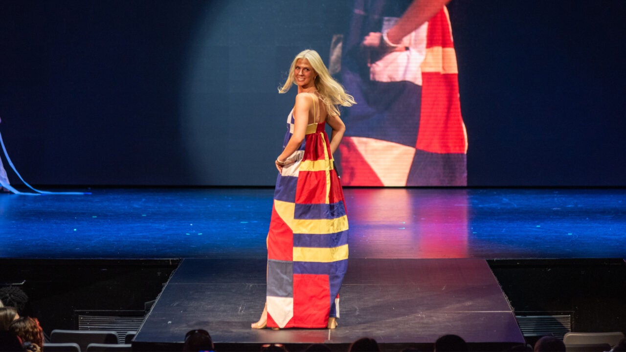 A model wearing a Design by Findley Frazier
