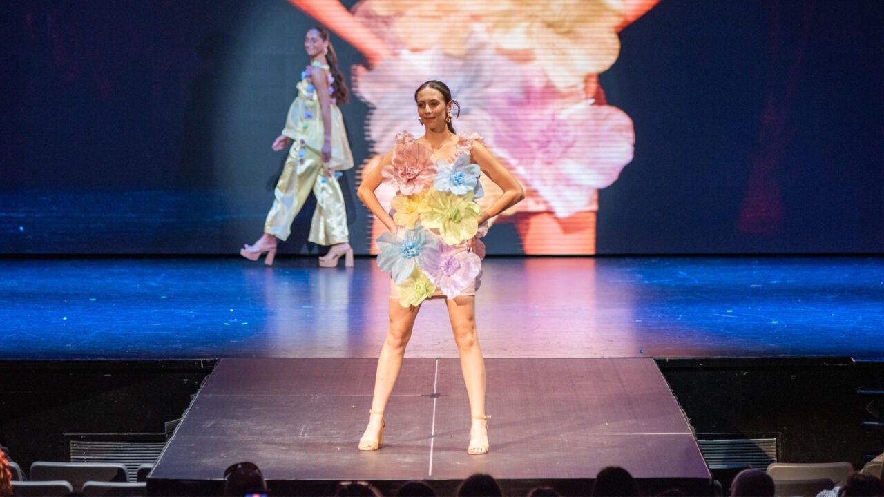 A model wearing a Design by Hidy Kirkpatrick