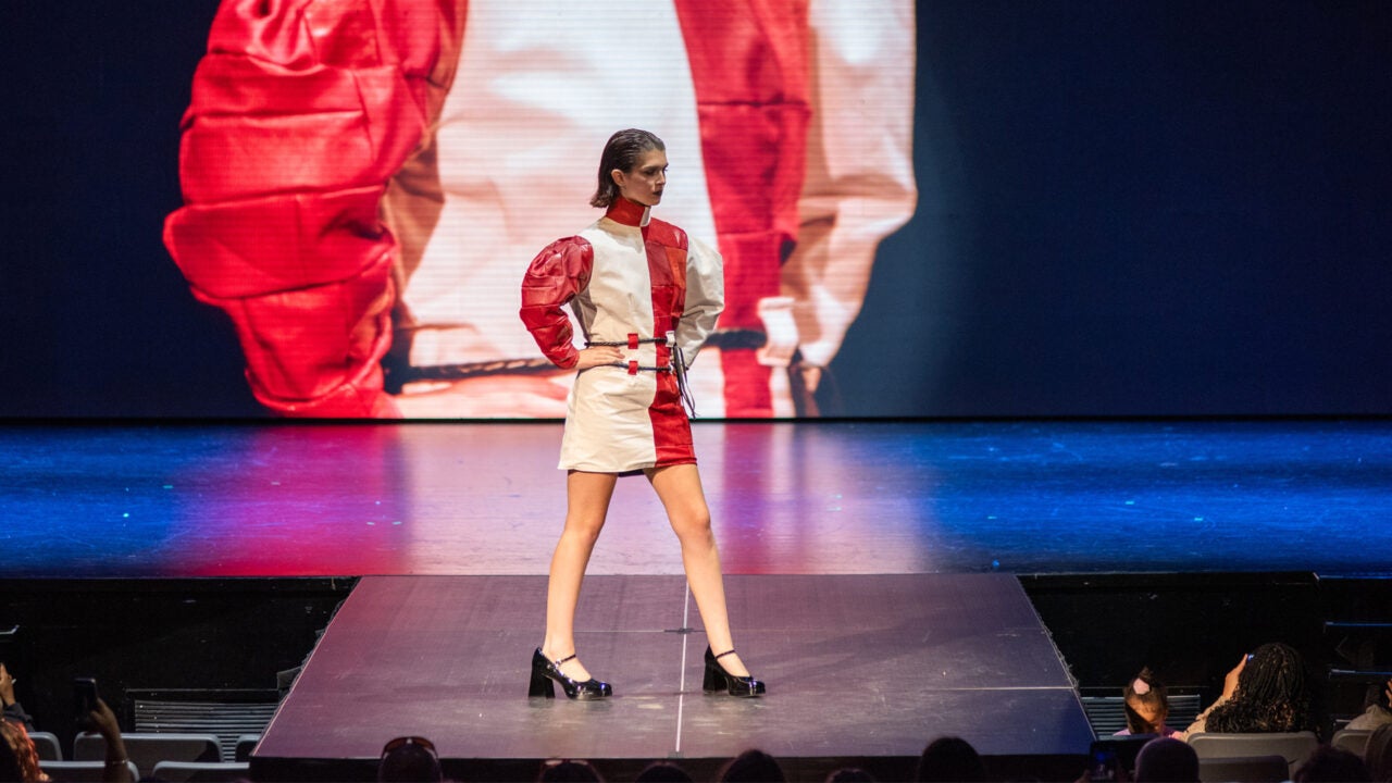 A model wearing a Design by Peyton Snakenberg